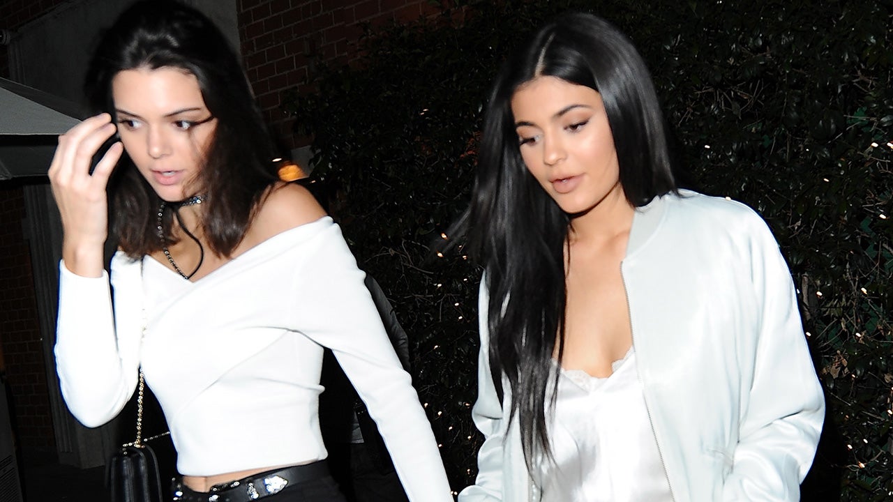 Kylie Jenner Wears Slip Dress Out to Dinner With Kendall Jenner: See