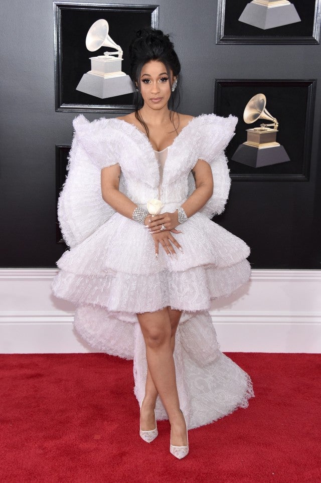 Cardi B Slays The Red Carpet During First GRAMMY Appearance: Pics ...