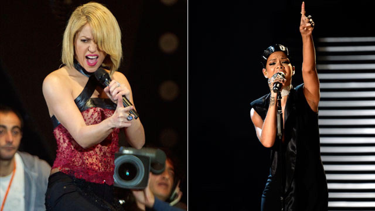 Shakira Rihanna Reveal Sexy Song Art Entertainment Tonight