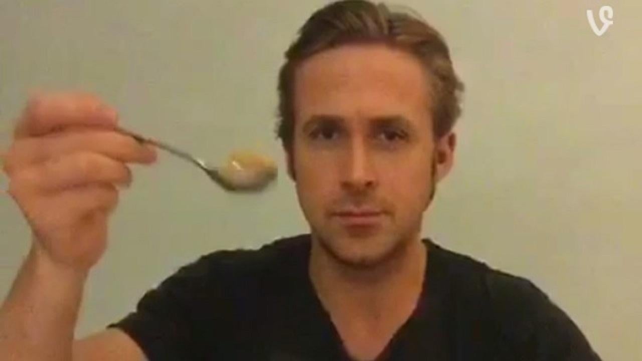 Ryan Gosling Eats His Cereal In Touching Tribute To Meme Creator Entertainment Tonight 9309
