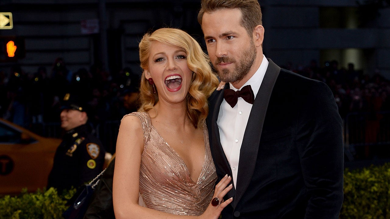 Ryan Reynolds Gets Handsy With Wife Blake Lively On A Deadpool Throne Entertainment Tonight