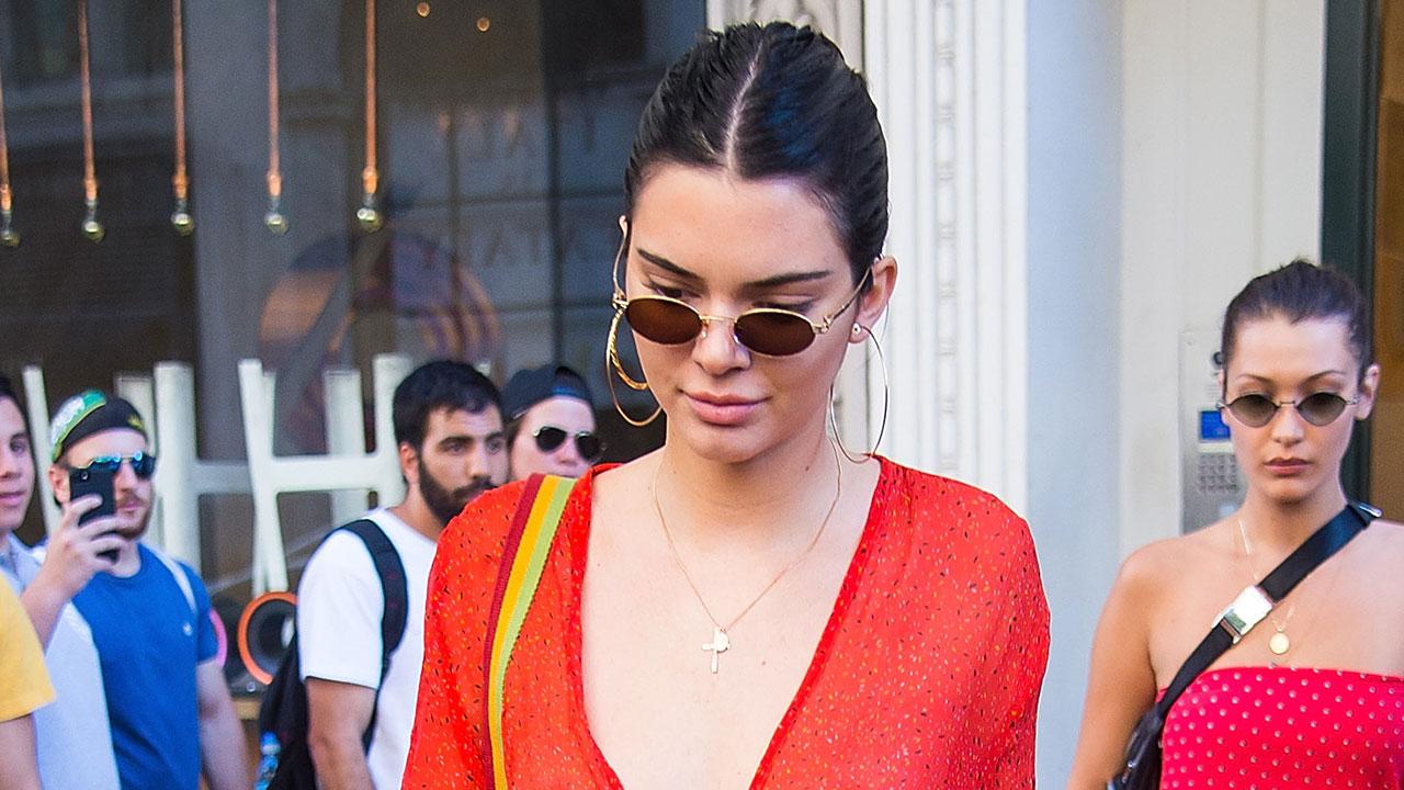 Kendall Jenner Doubles Up Her Free The Nipple Fun In Two Sheer Shirts