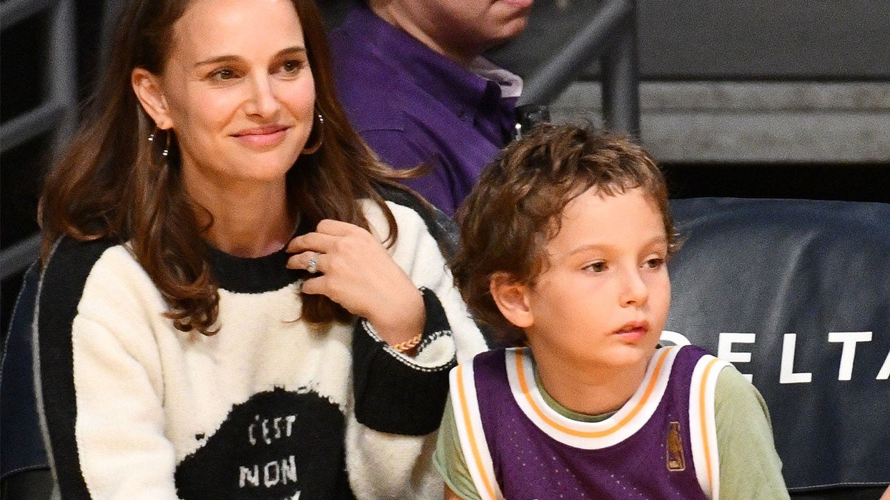 Natalie Portman and Son Aleph Make Rare Public Appearance at Lakers