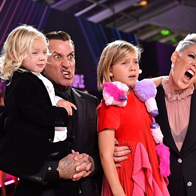 pink with family at PCAs