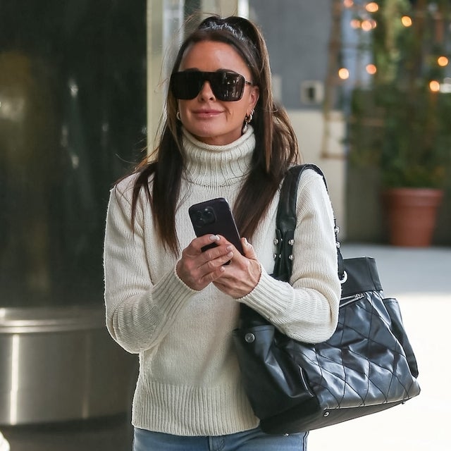 Kyle Richards in cozy sweater