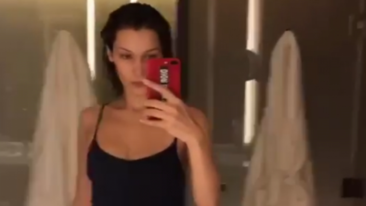 Bella Hadid Flaunts Sexy Figure in Skimpy Underwear