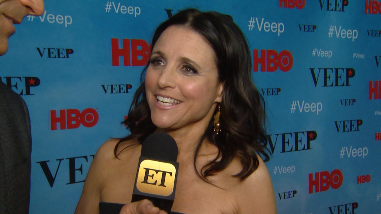 julia louis dreyfus on her veep character selina meyer shes a very sh tty president entertainment tonight