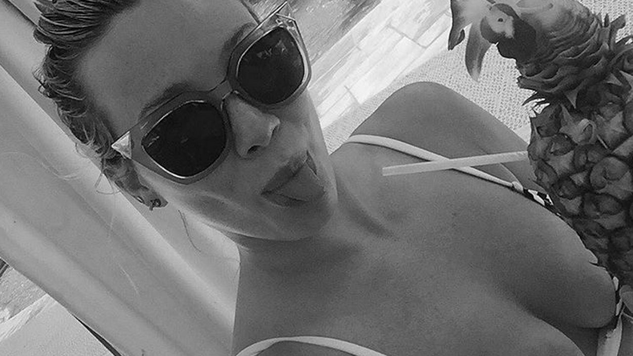 Hilary Duff Flaunts Major Cleavage In Bikini Selfie On Vacation