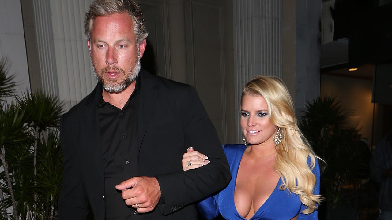Jessica Simpson Continues to Be the Hottest Date in Town in Revealing Blue  Dress With Eric Johnson | Entertainment Tonight