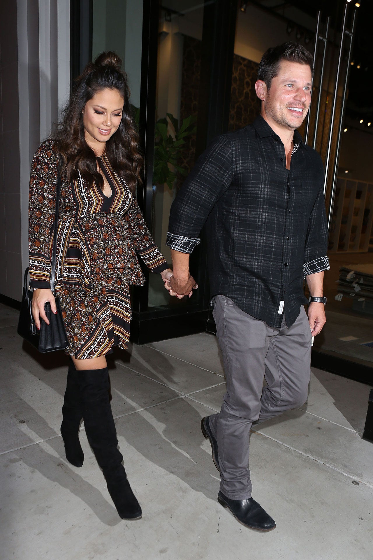 Pregnant Vanessa Lachey Dresses Boho Chic for Date Night With Husband ...