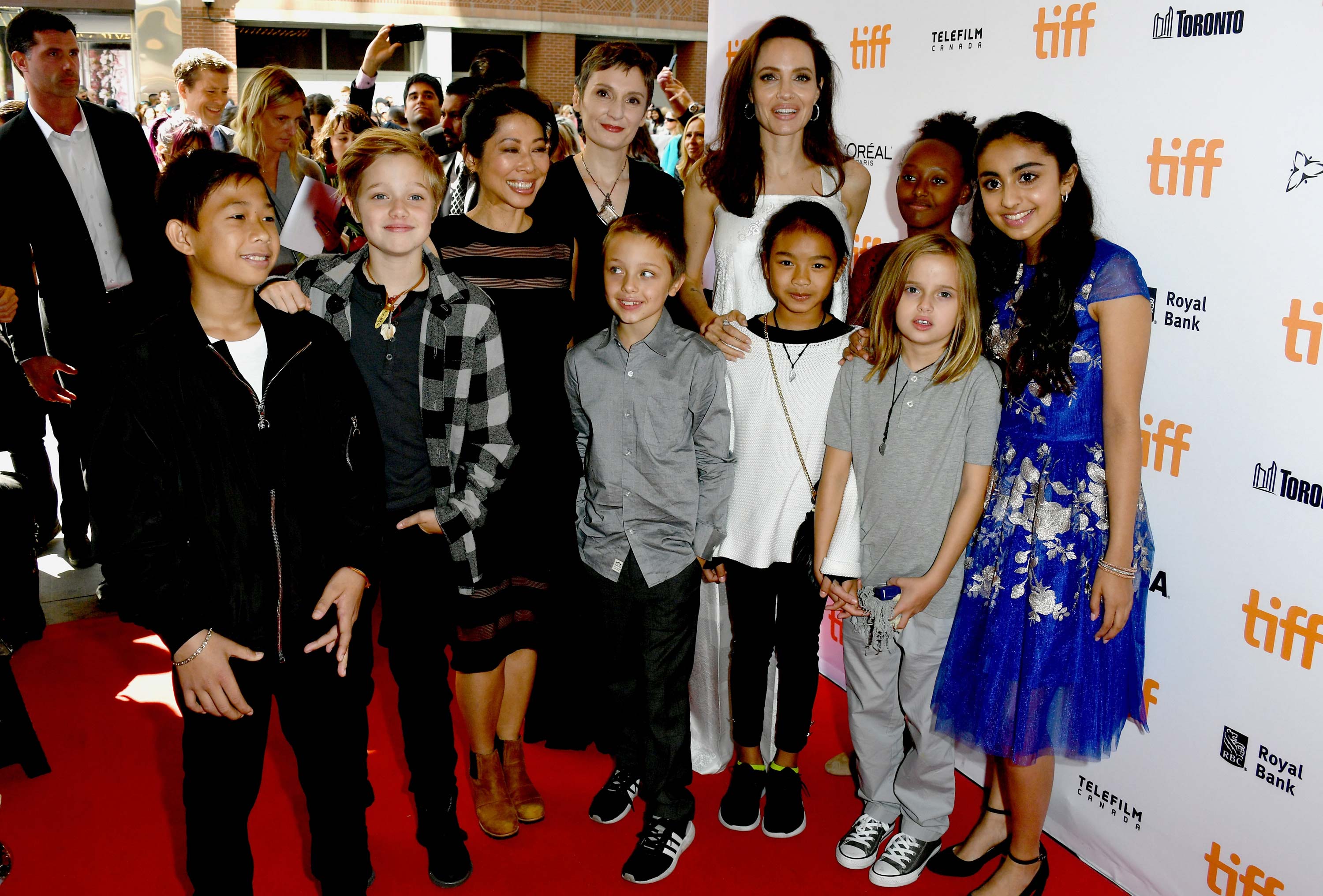 Angelina Jolie and Her Family at the Toronto International Film Fest