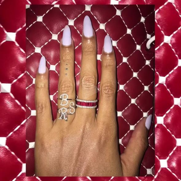 Beyonce Rings With Kids' Initials