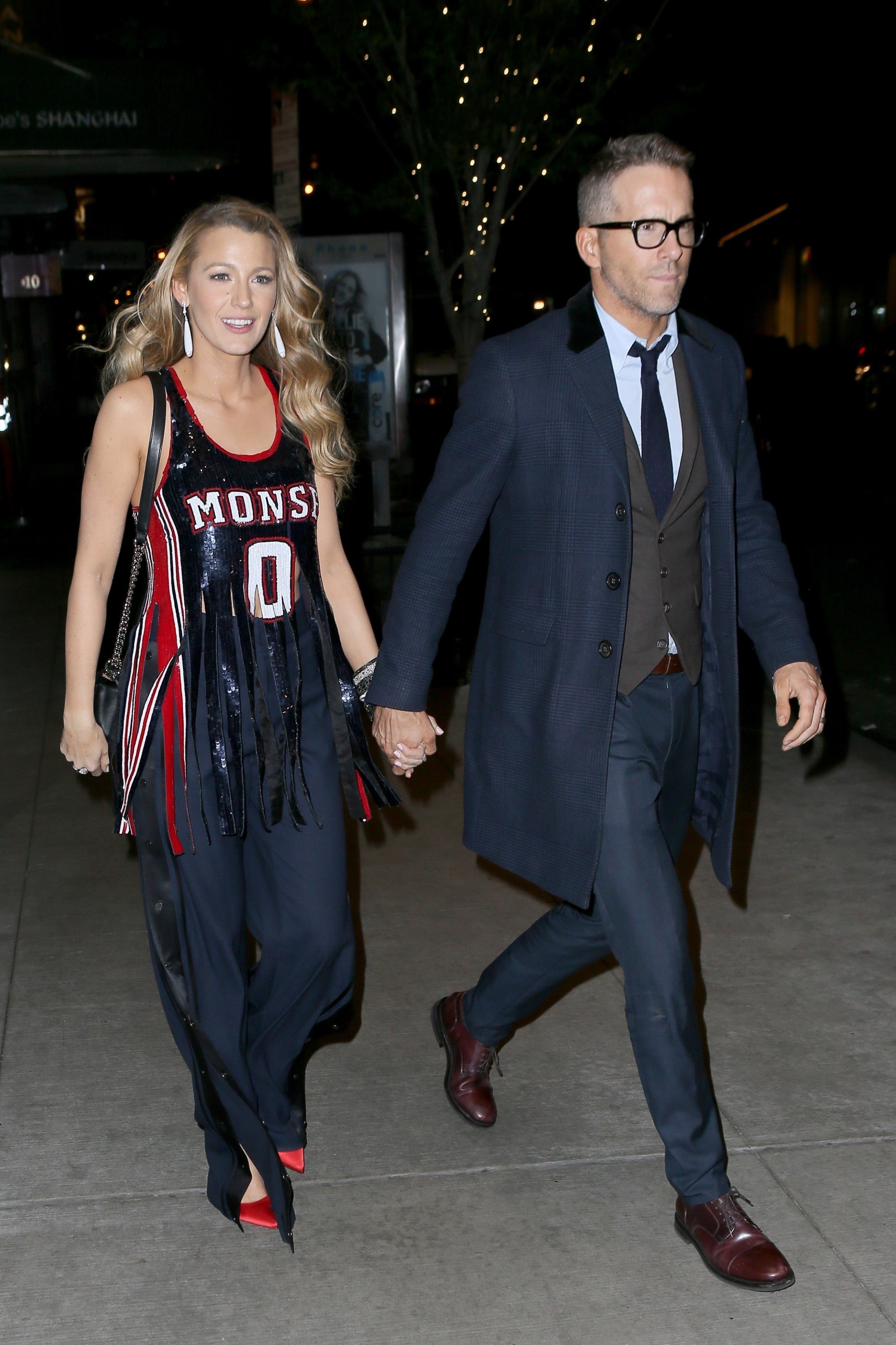 Blake Lively Stuns in Bedazzled Jersey, Holds Hands With Ryan Reynolds:  Pic!