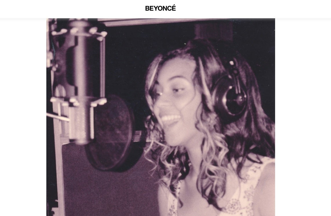 Beyonce in the recording studio for No No No