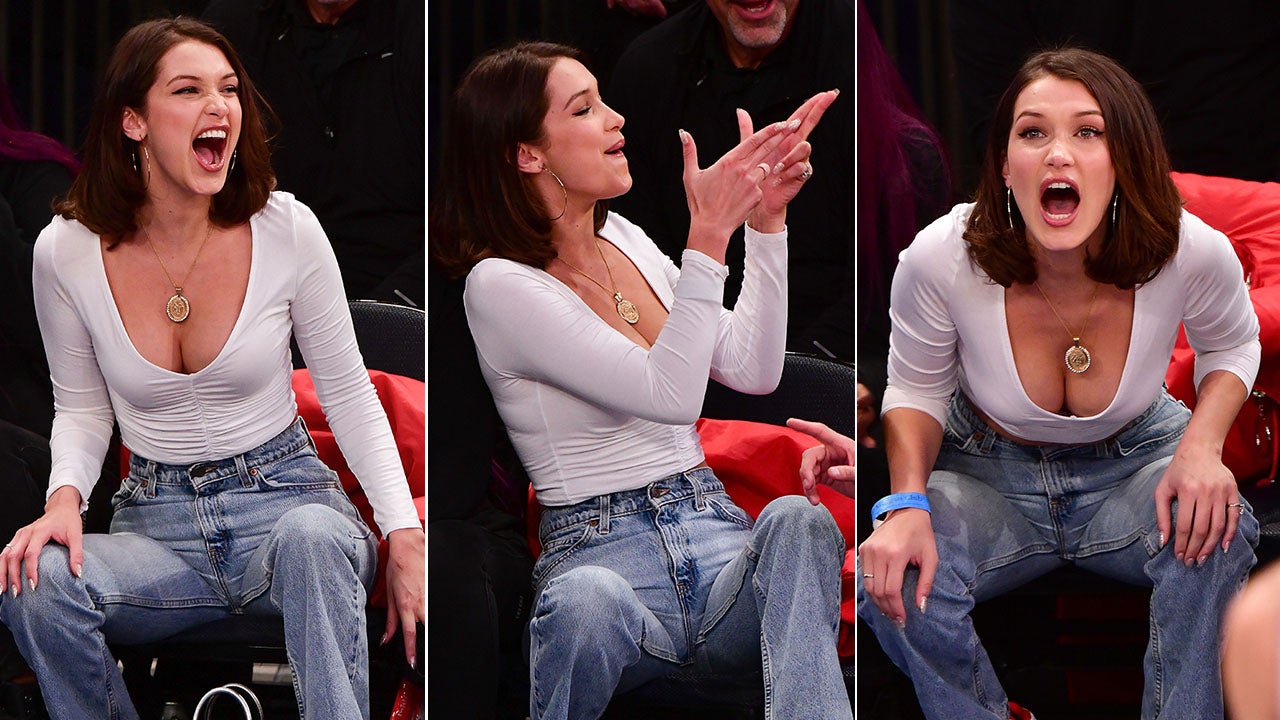 Bella Hadid's Facial Expressions at a Knicks Game Are a Must See (So Are  Her 3 Outfit Changes)