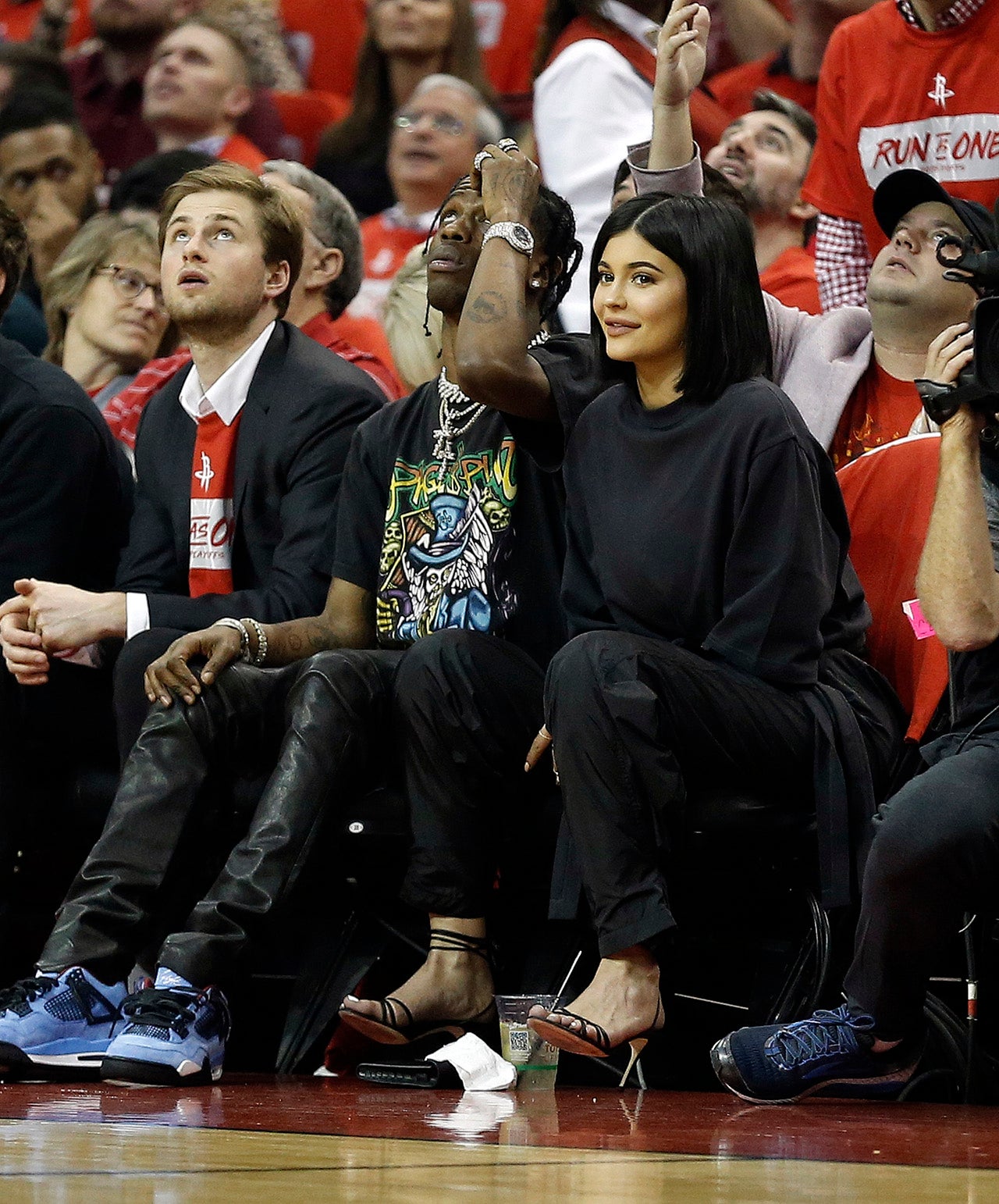 Kylie Jenner and Travis Scott Sit Courtside One Year After Their First  Public Outing: Pics!