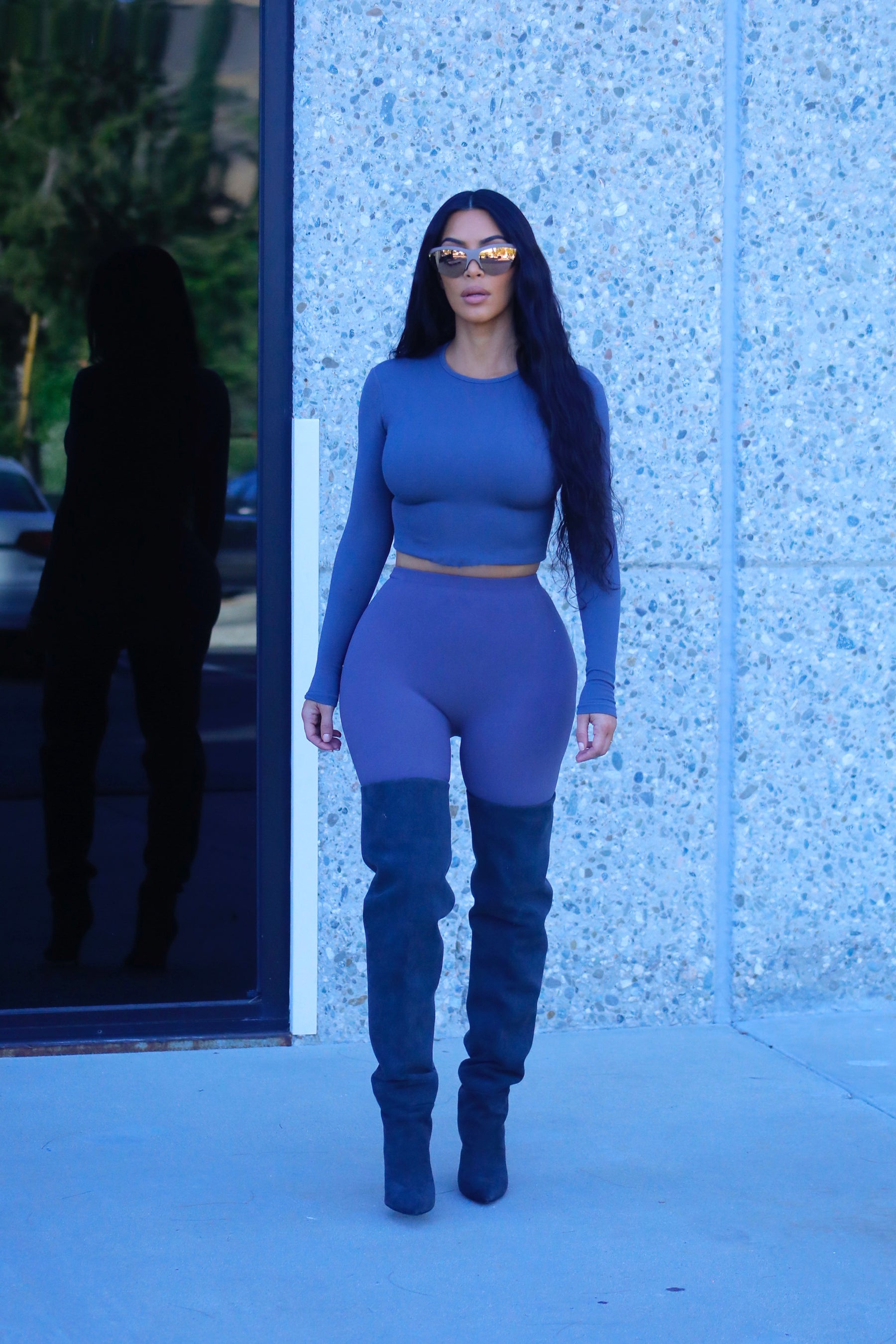 kim kardashian in thigh high boots