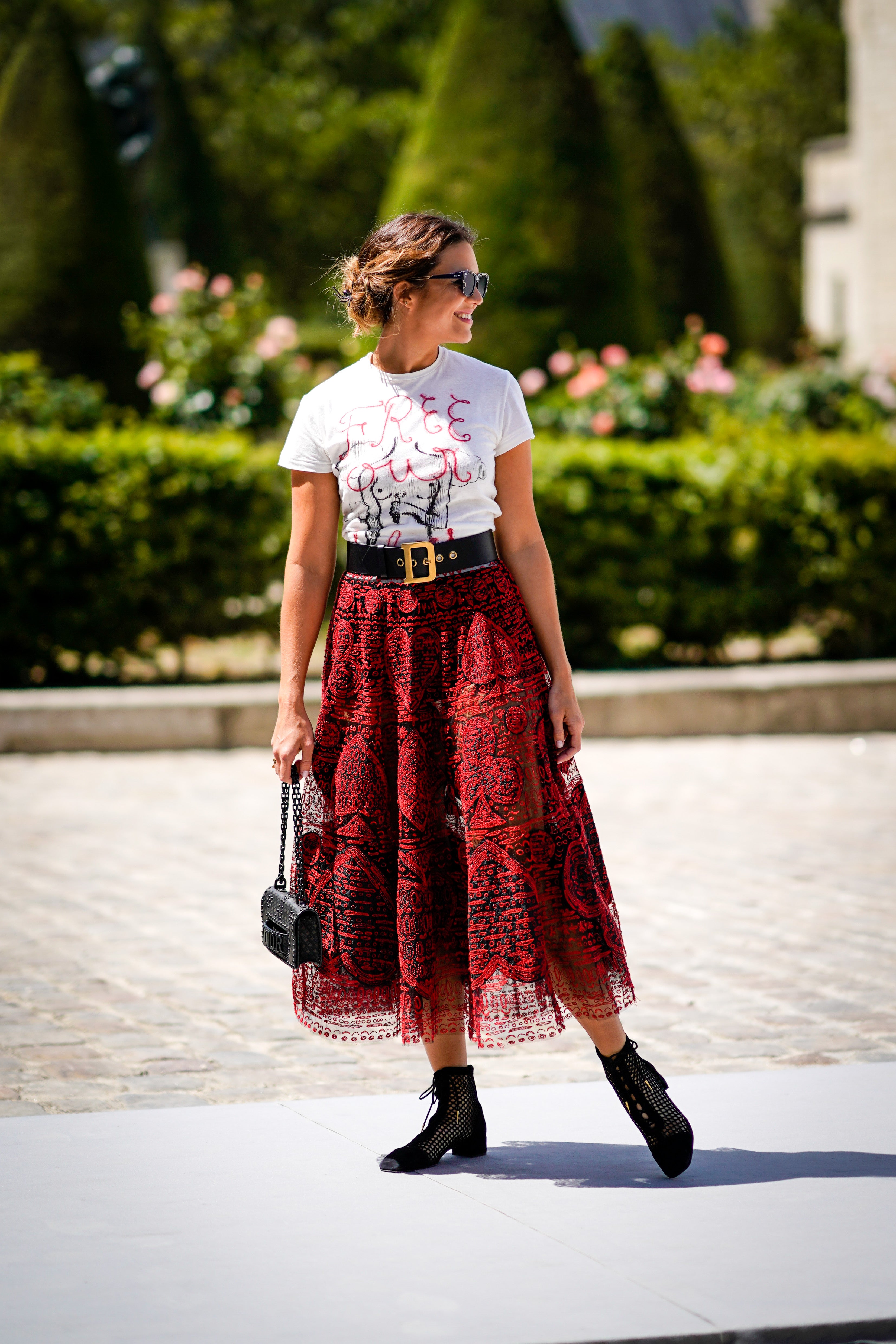 Outfit Inspiration: Mila Kunis Street Style, Leather Dress, Midi Skirt