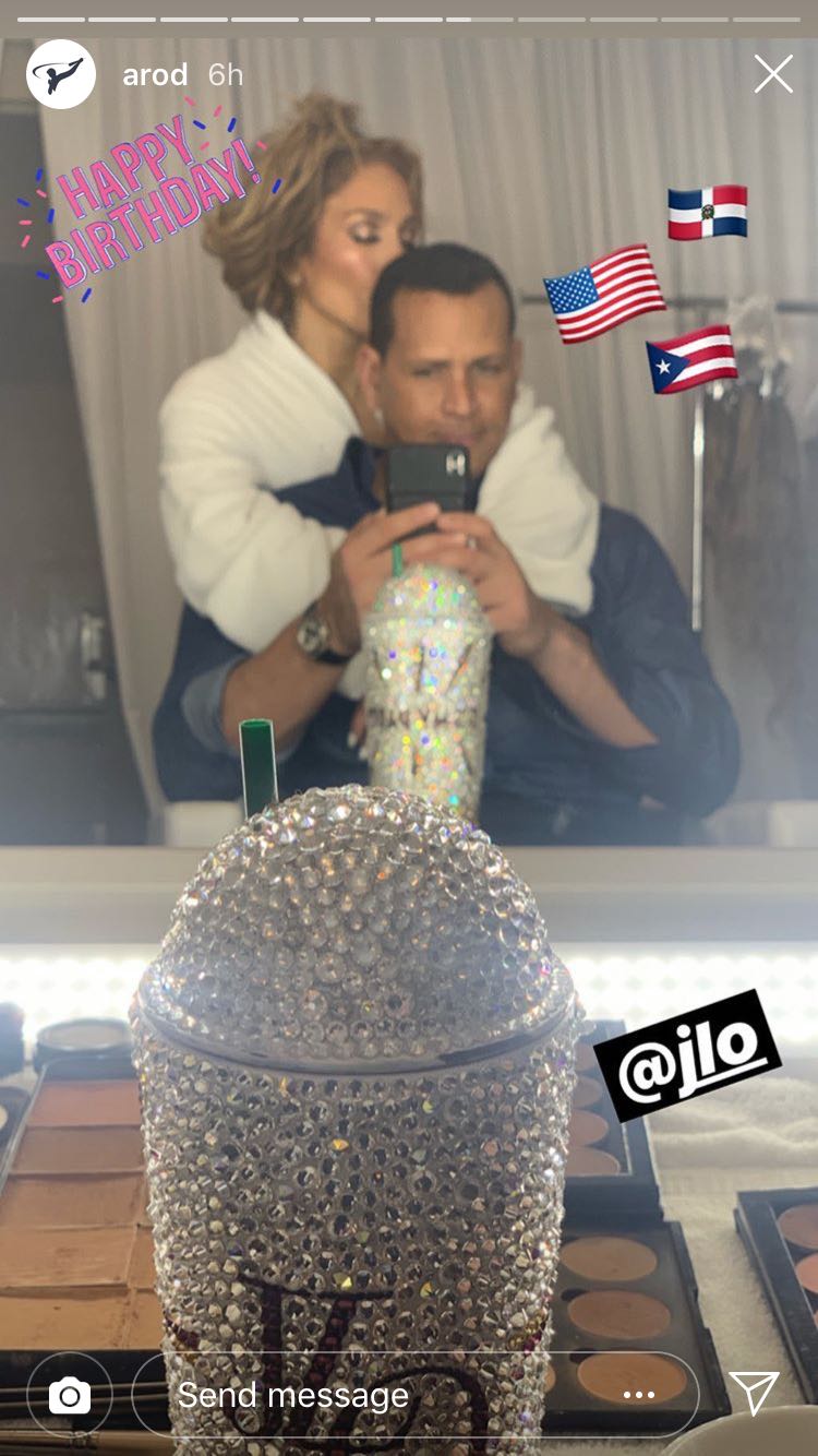 Alex Rodriguez Kisses Jennifer Lopez At Her 50th Birthday Party