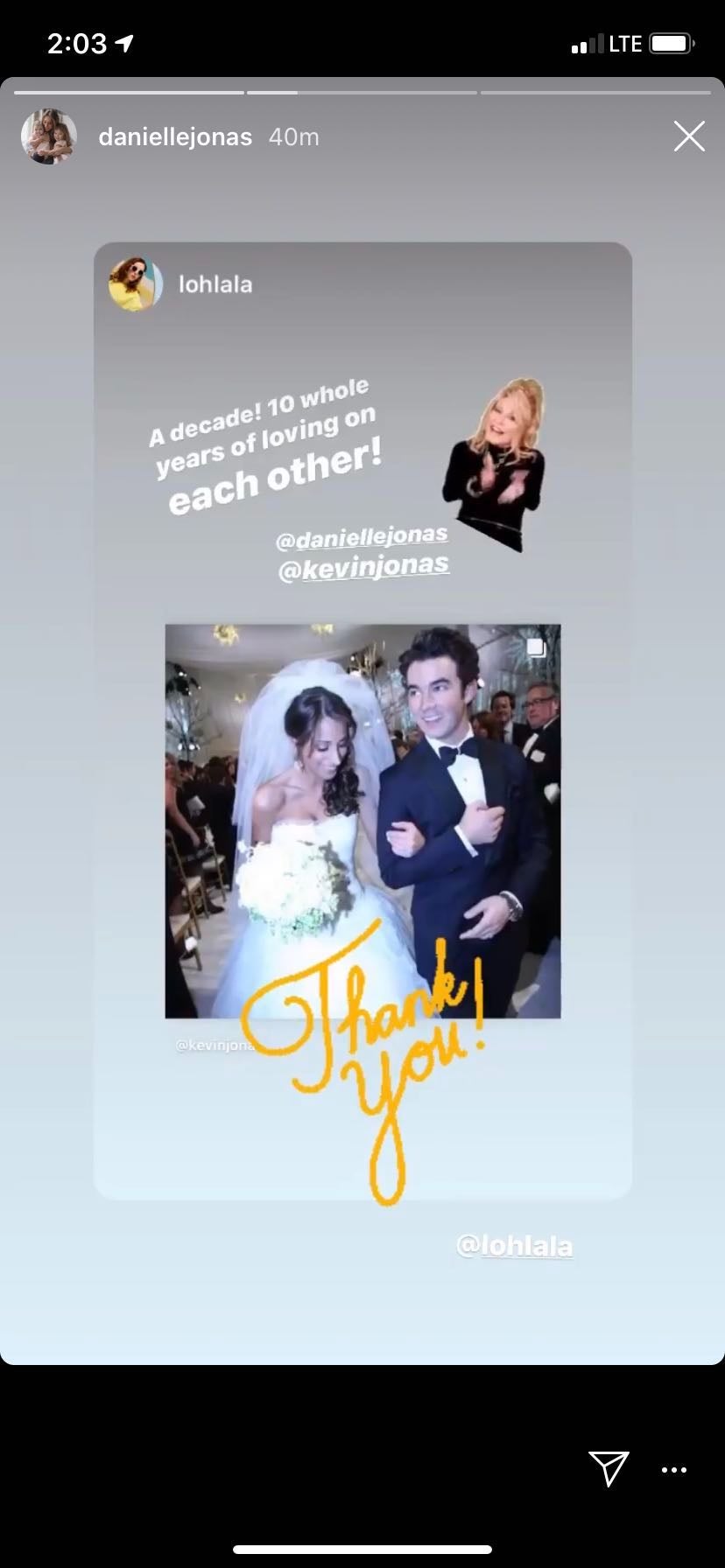 Kevin and Danielle Jonas celebrate 10 years of marriage
