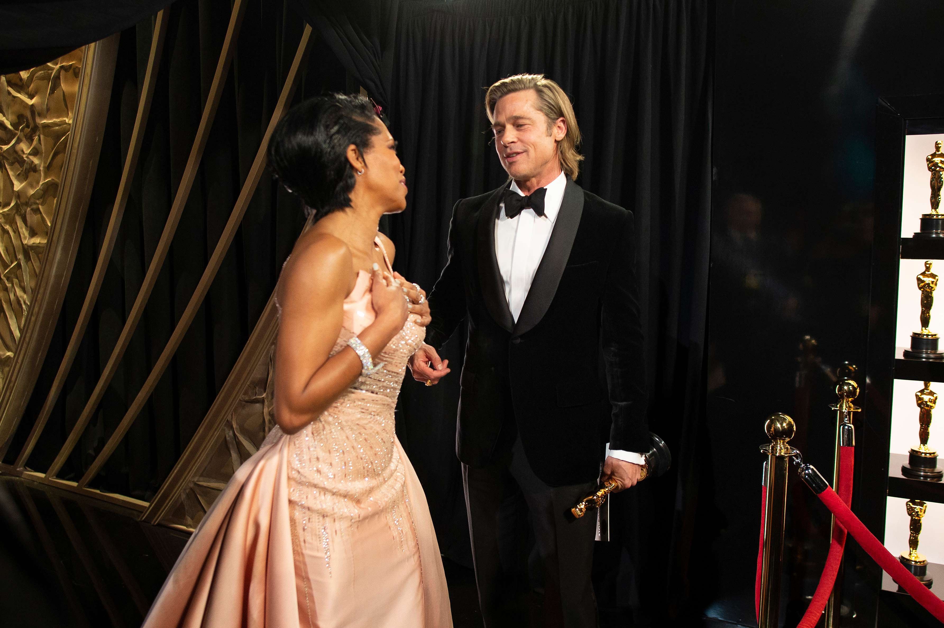 See Pictures of Brad Pitt and Regina King at the 2020 Oscars