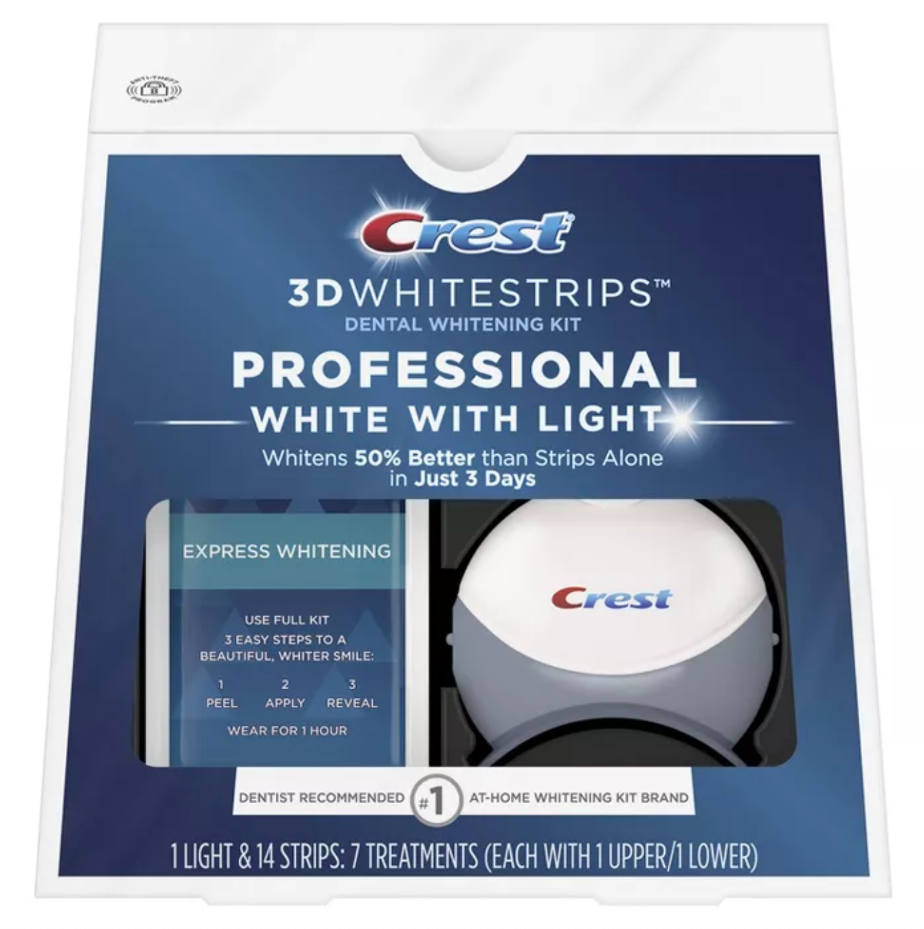 Crest 3D Whitestrips 1 Hour Express Teeth Whitening Kit, 7 Treatments