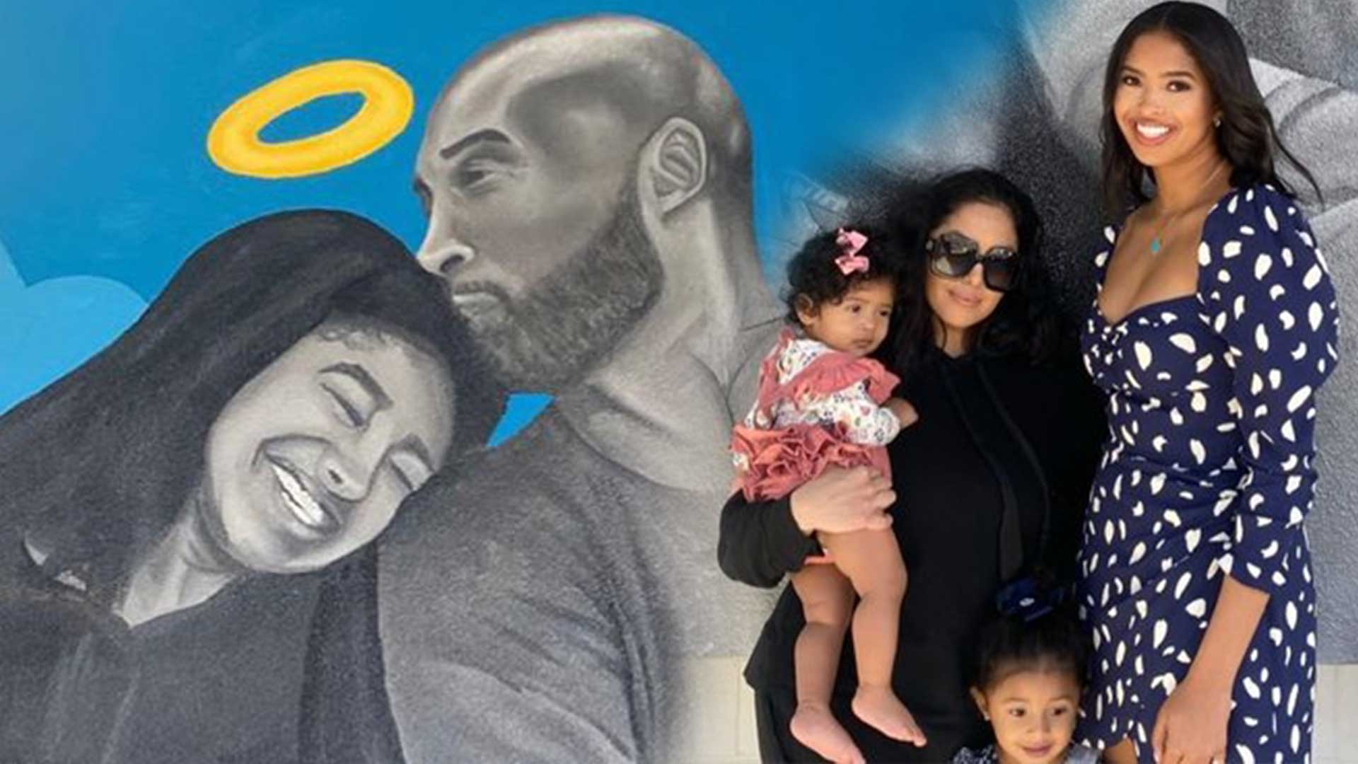 Kobe Bryant's daughter Natalia poses in front of mural dedicated to late  father and sister Gianna, The Independent