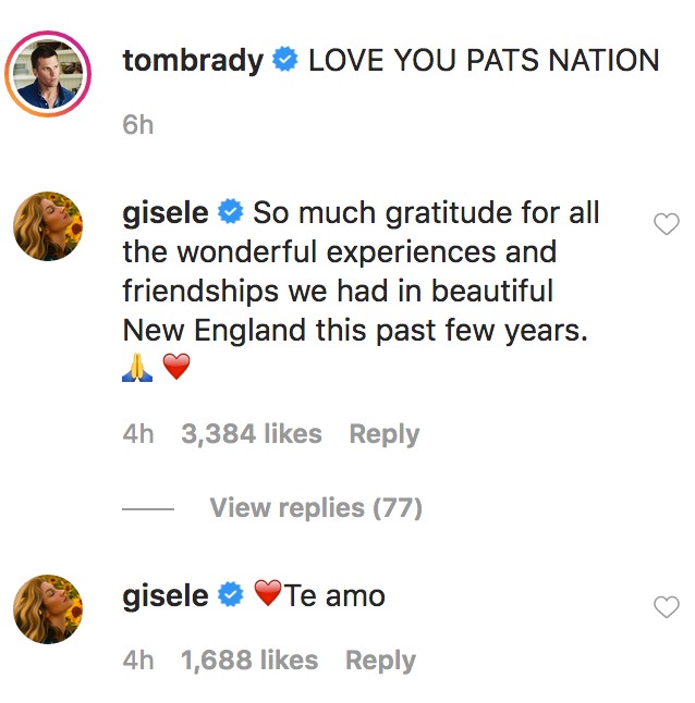 Tom Brady shares Thanksgiving message on Instagram