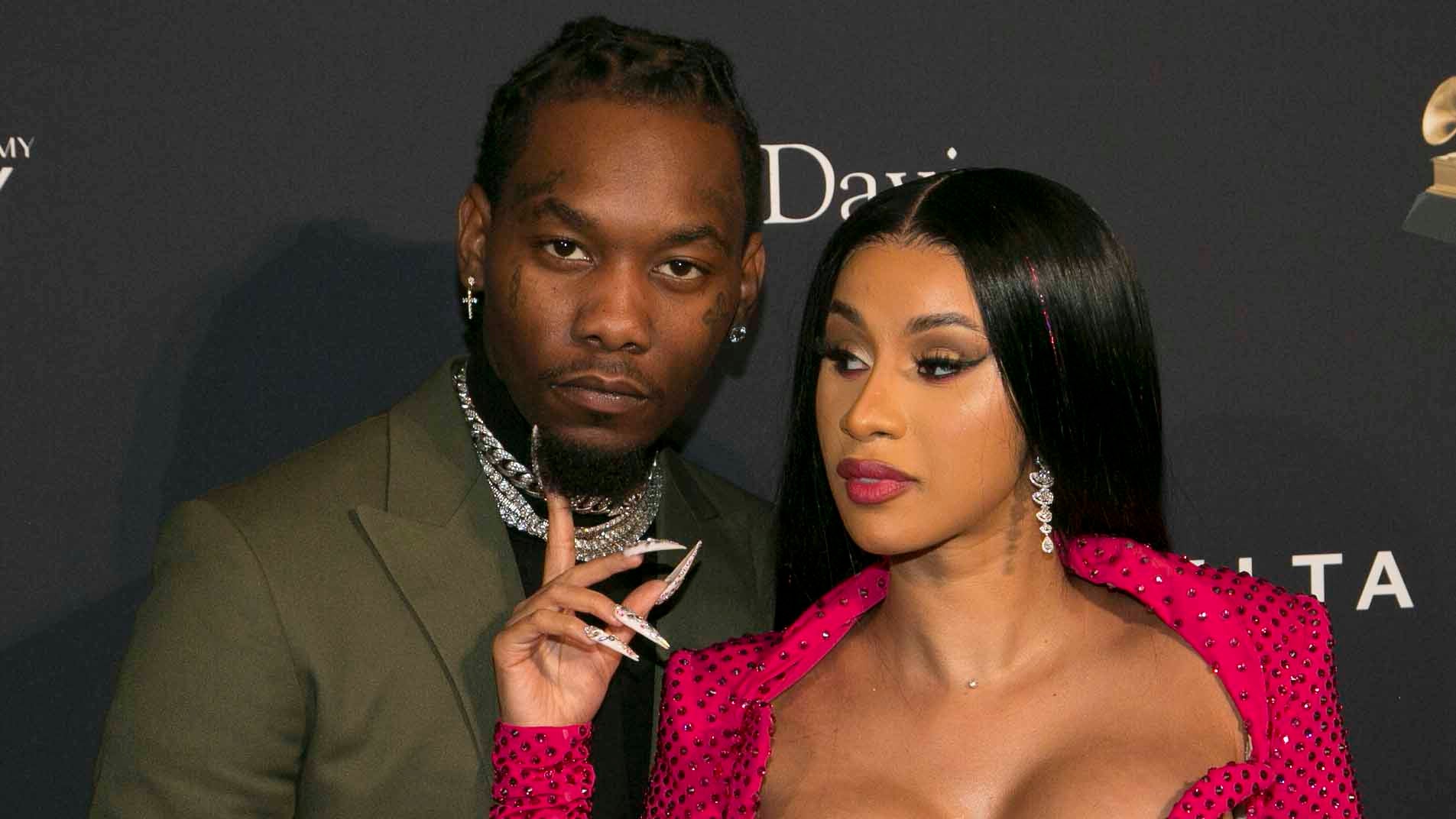 Cardi B Shuts Down the Grammys Red Carpet With Offset at Her Side