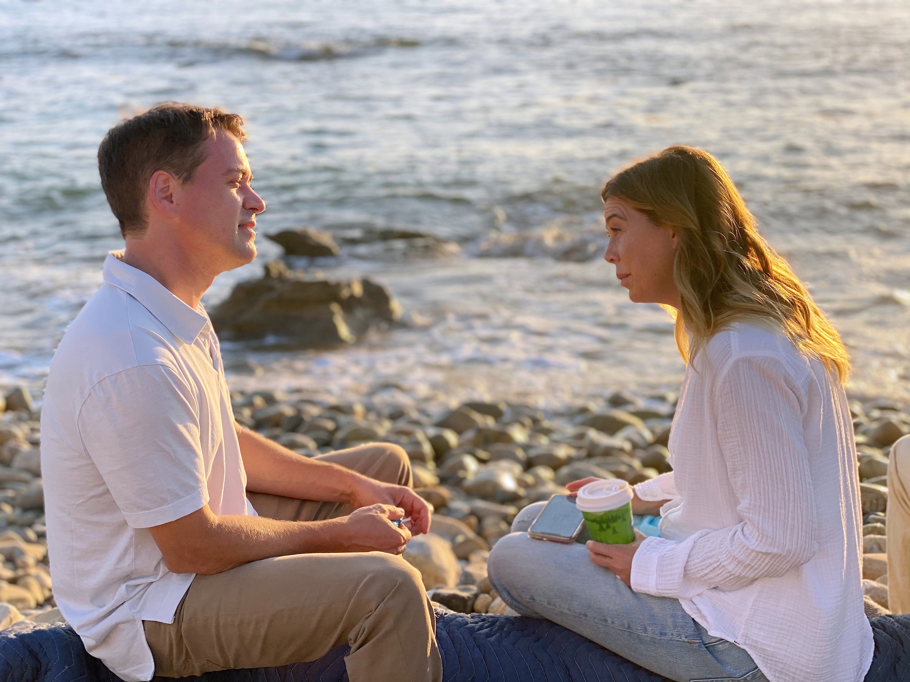 Imagem T.R. Knight como George O’Malley e   Ellen Pompeo como Meredith na 17ª temporada de Grey's Anatomy 