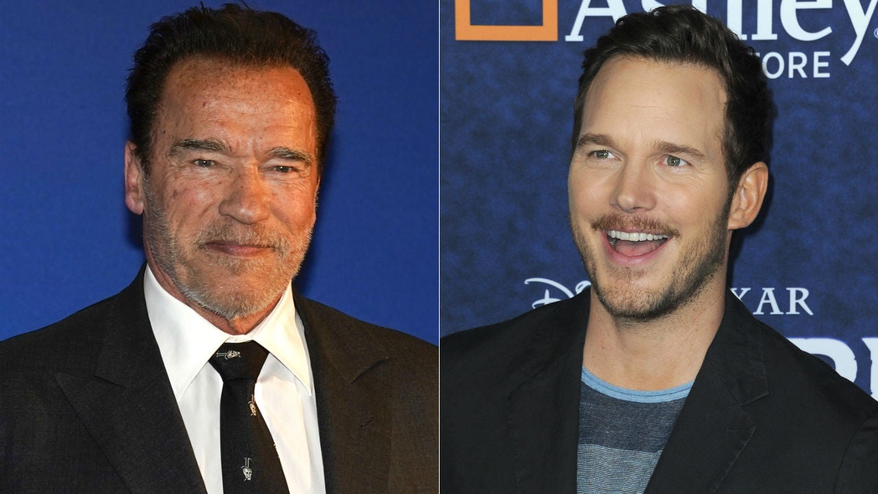 Chris Pratt Is Accidentally Called Chris Evans By His Father In Law Arnold Schwarzenegger Entertainment Tonight