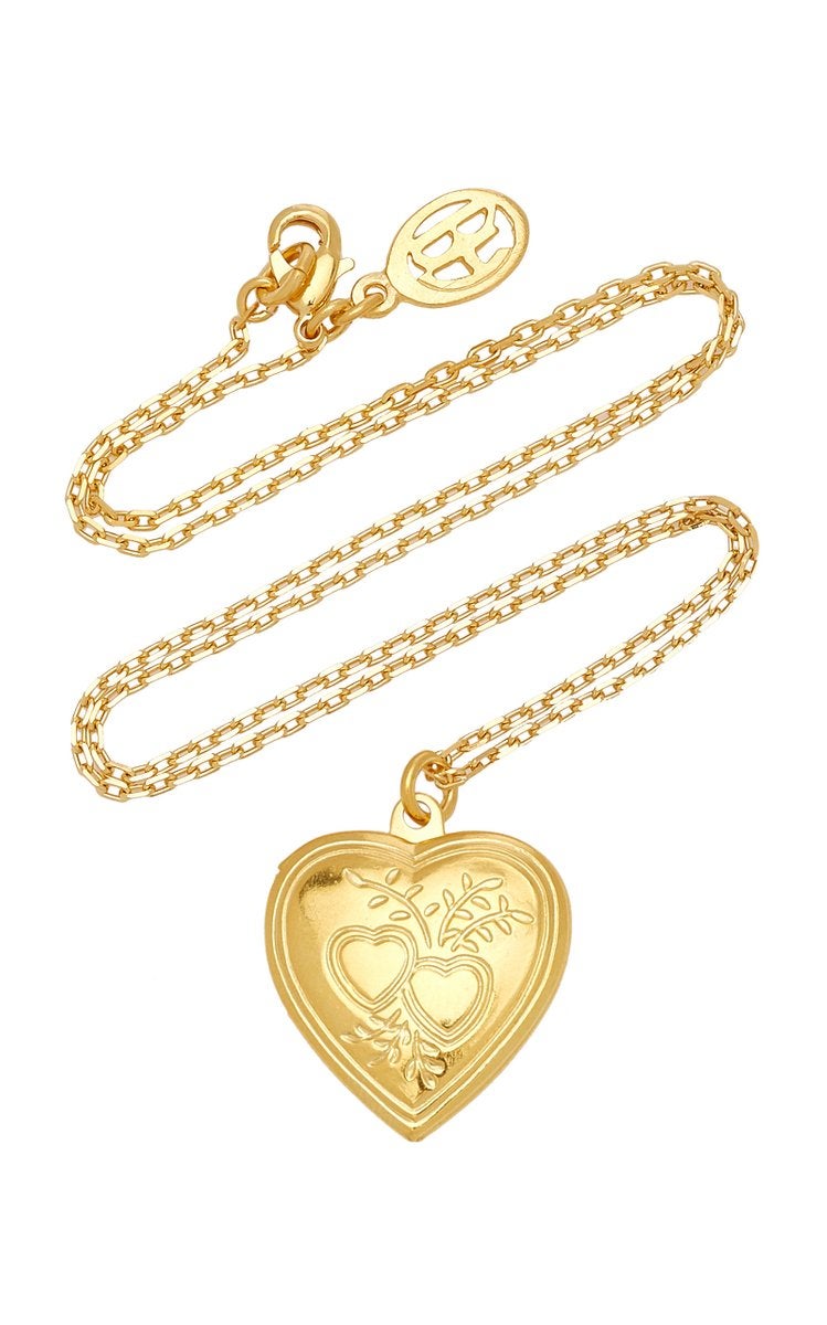 Ben-Amun Heart Locket Necklace Gold