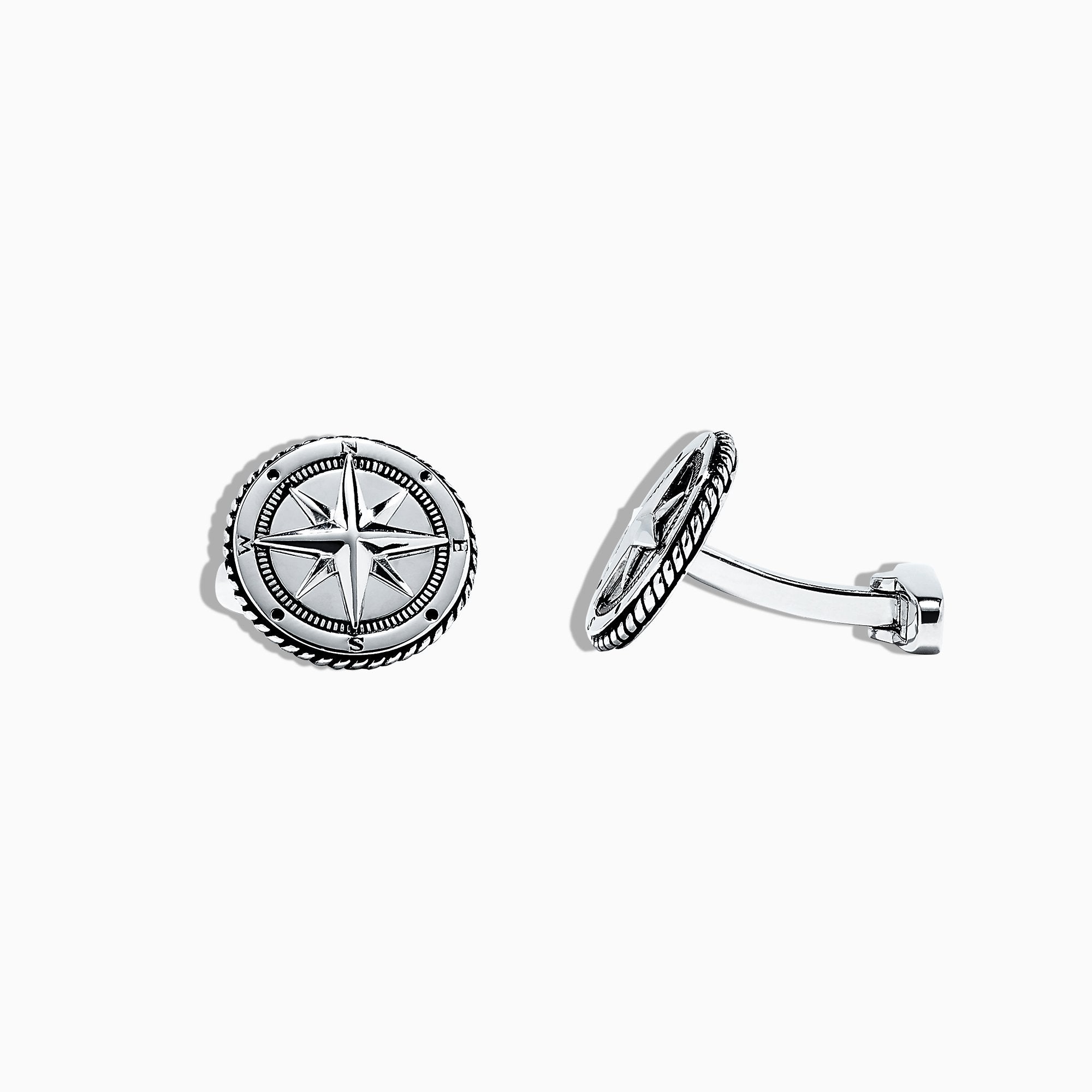 Effy 925 Sterling Silver Compass Cufflinks