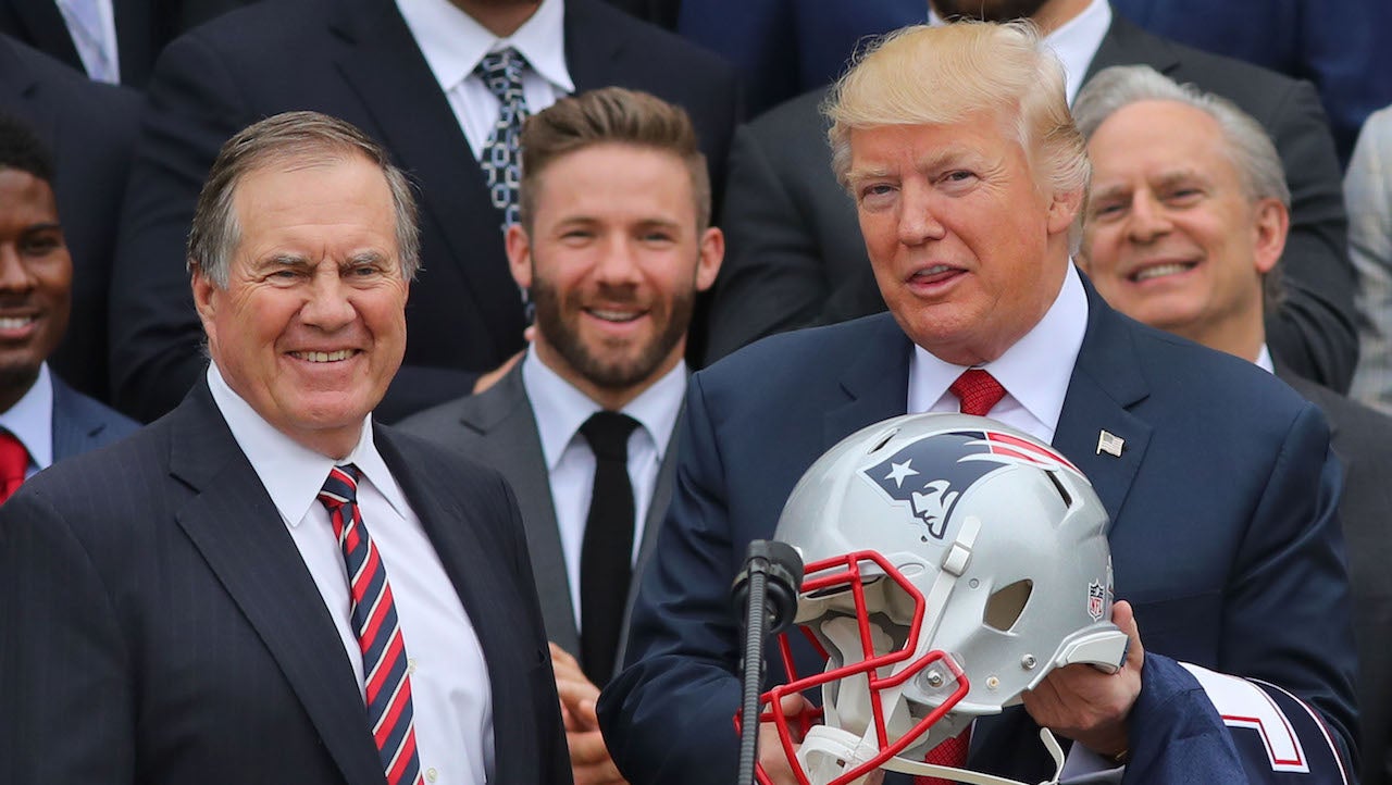 Donald Trump awarded Super Bowl ring by New England Patriots