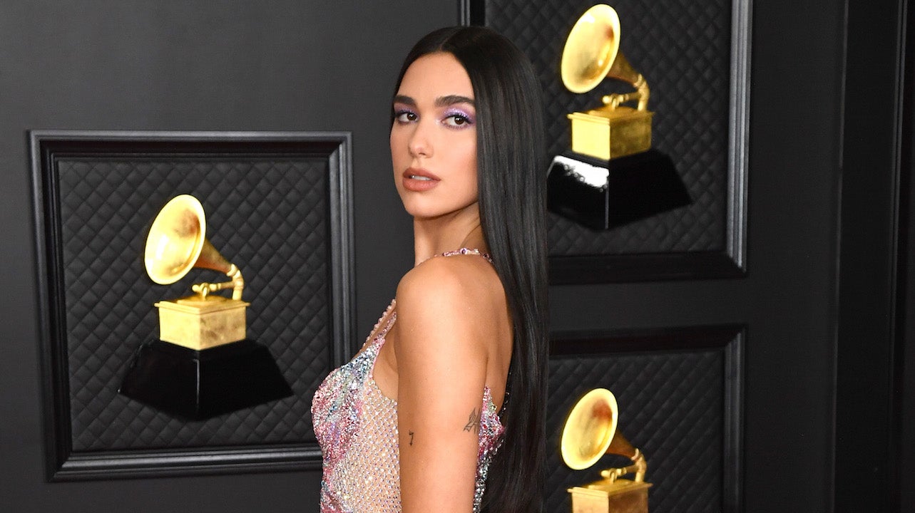 Dua Lipa's Butterfly Versace Dress at the 2021 Grammys