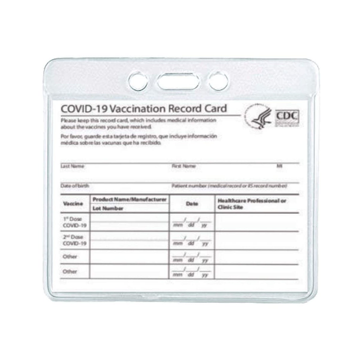 10 Pack Covid Vaccination Card Holder 4 X 3 Inches, Plastic Waterproof ...