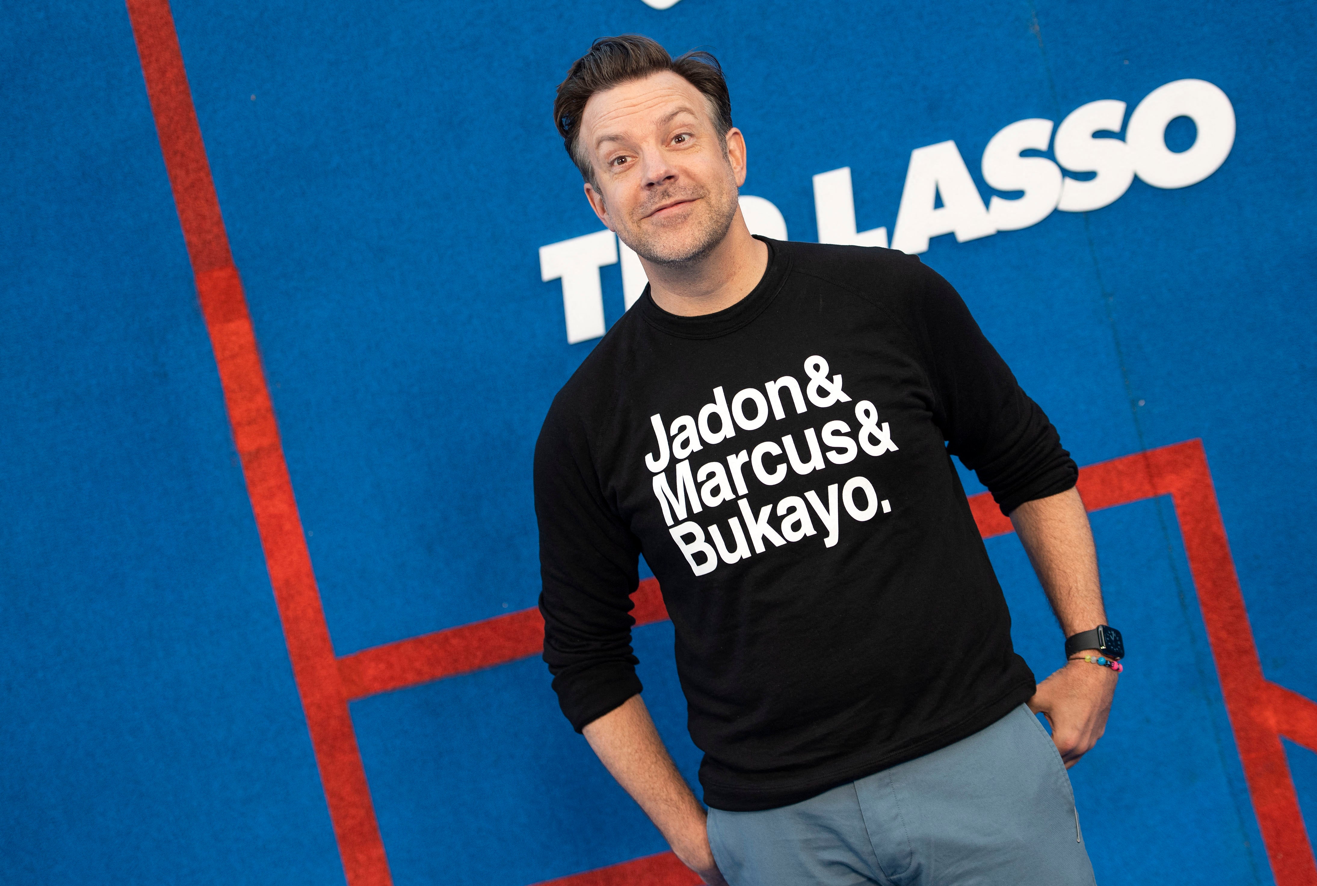 Jason Sudeikis Shows Support For Racially Abused England Soccer Players At 'Ted  Lasso' Premiere – Deadline