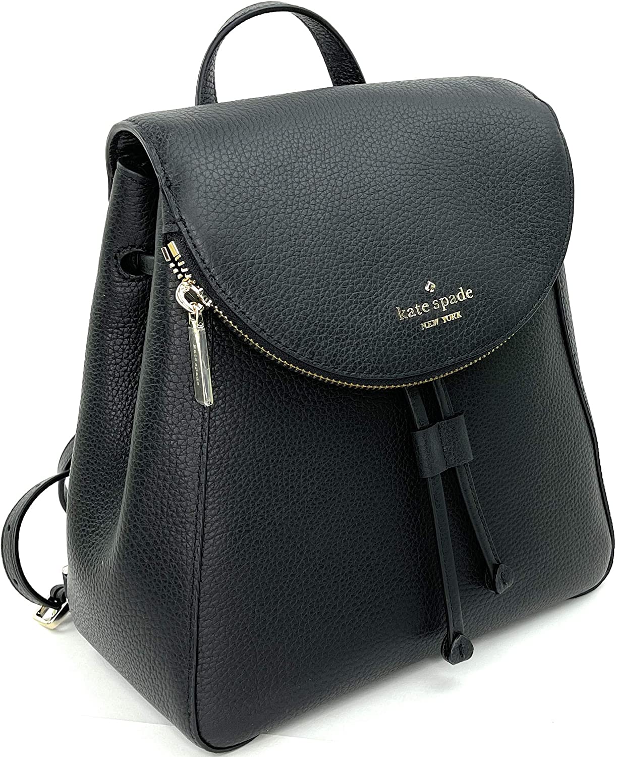 Kate Spade Leila Medium Flap Pebbled Leather Backpack