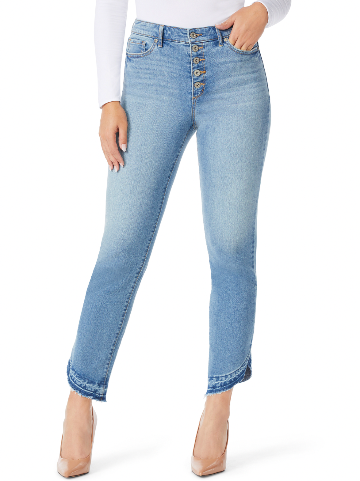 Sofia Vergara Jeans Women 16 Plus Blue Denim Skinny Ankle High