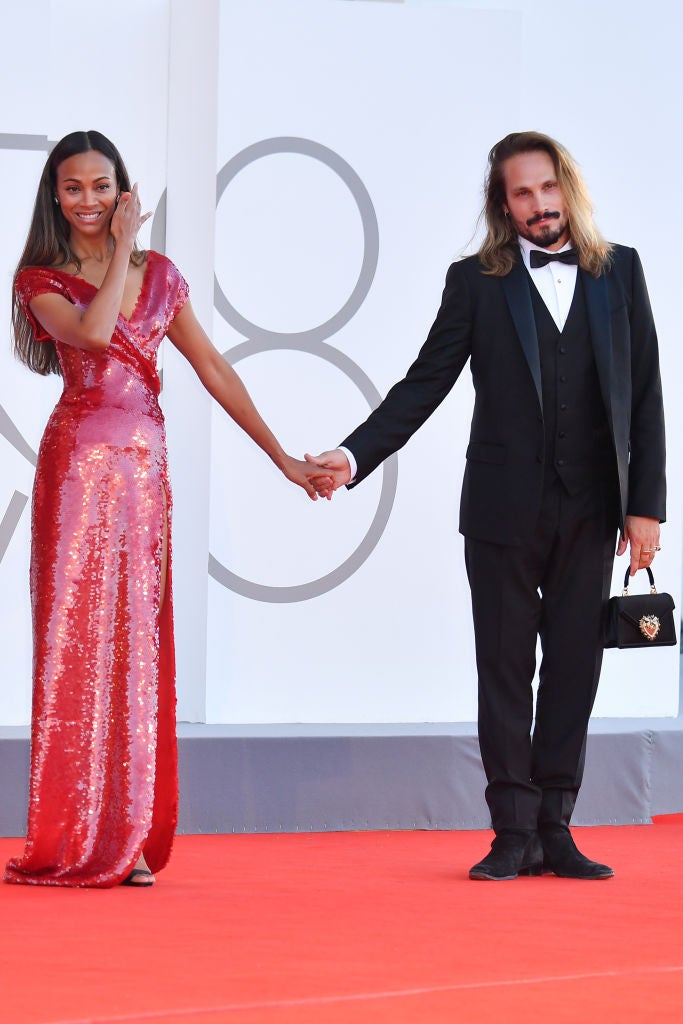 Zoe Saldana Shines in Red at Venice Film Festival Premiere with Husband  Marco Perego: Photo 4646519, 2021 Venice Film Festival, Marco Perego, Zoe  Saldana Photos