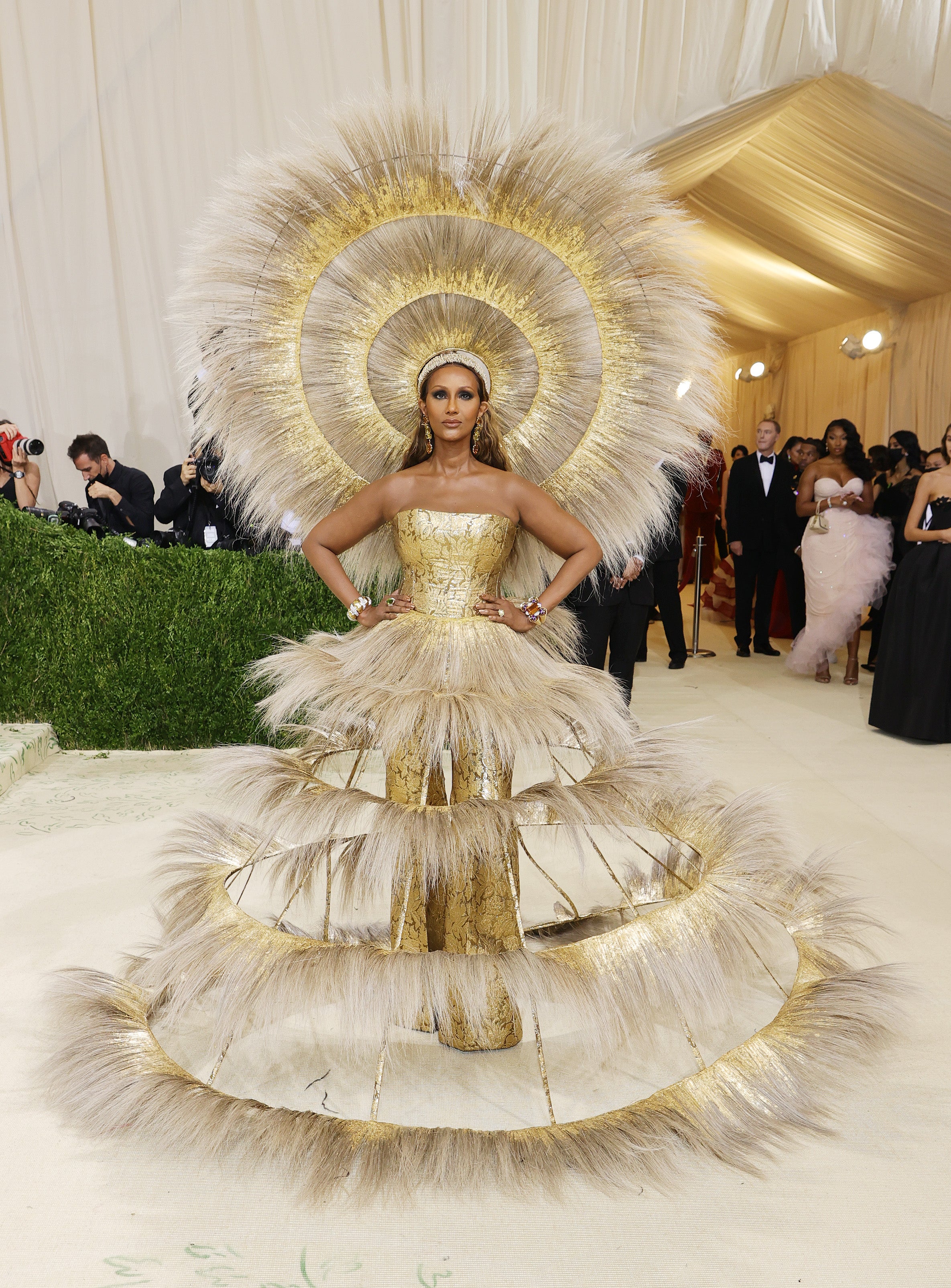 ASAP Rocky at the Met Gala wearing a Balenciaga Blanket Coat 