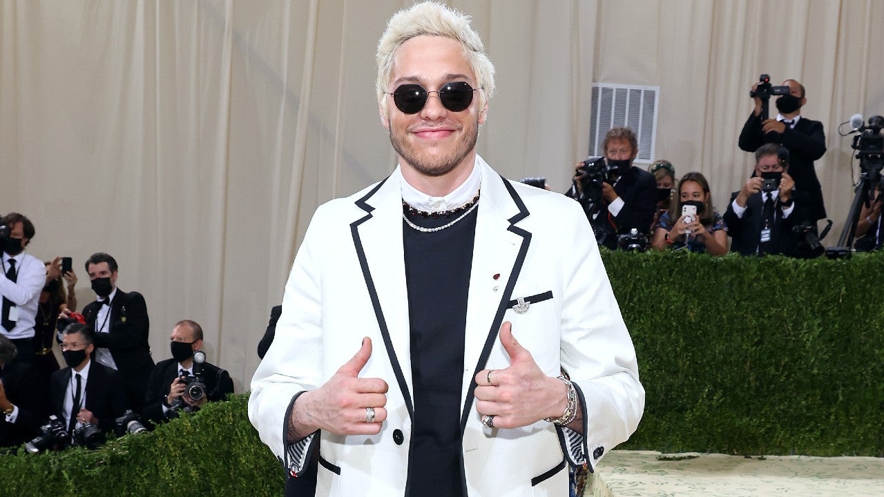 Pete Davidson Covers Face in Bucket Hat and Glasses at Met Gala 2023