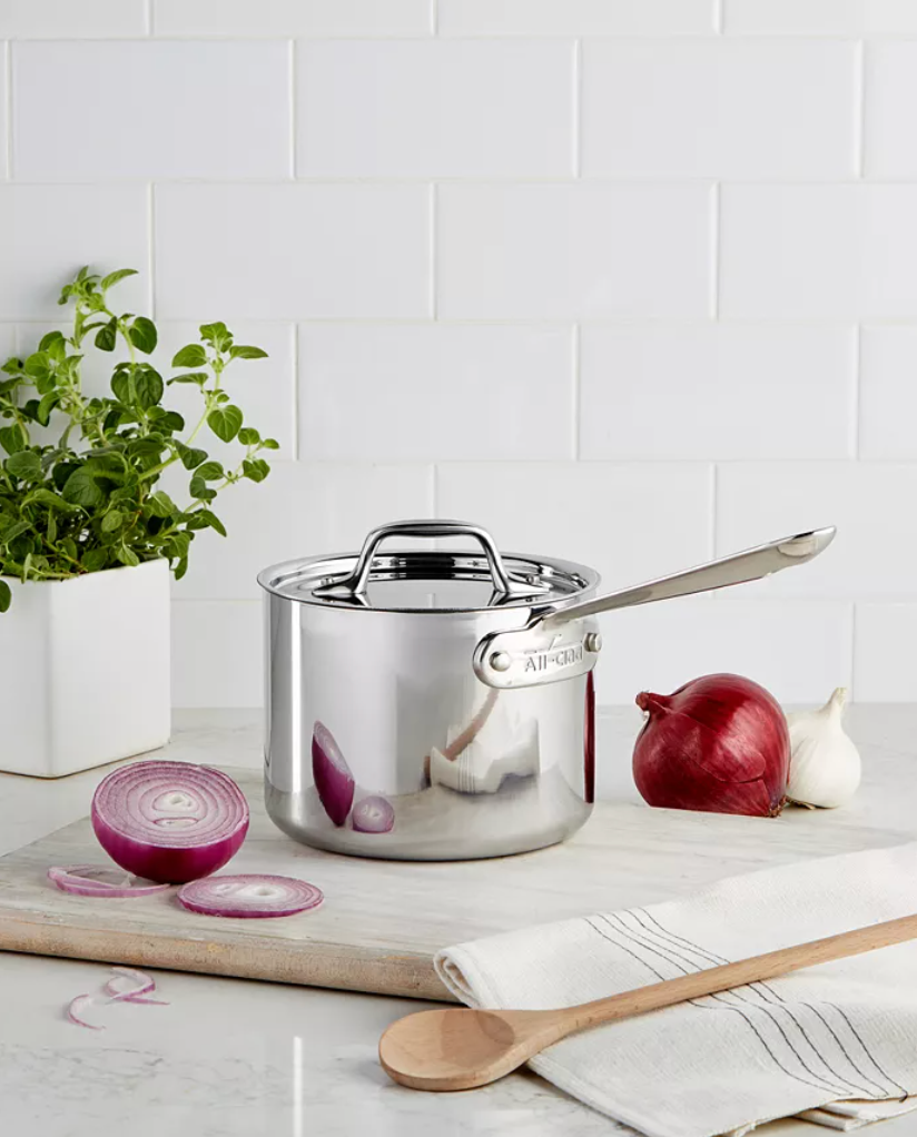 All-Clad Stainless Steel 2 Qt. Covered Saucepan