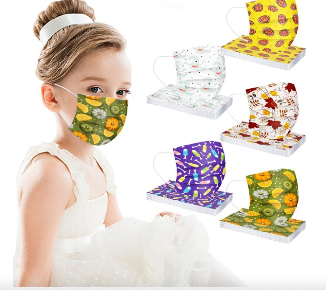 Kids Halloween Printed Breathable Disposable Face Mask