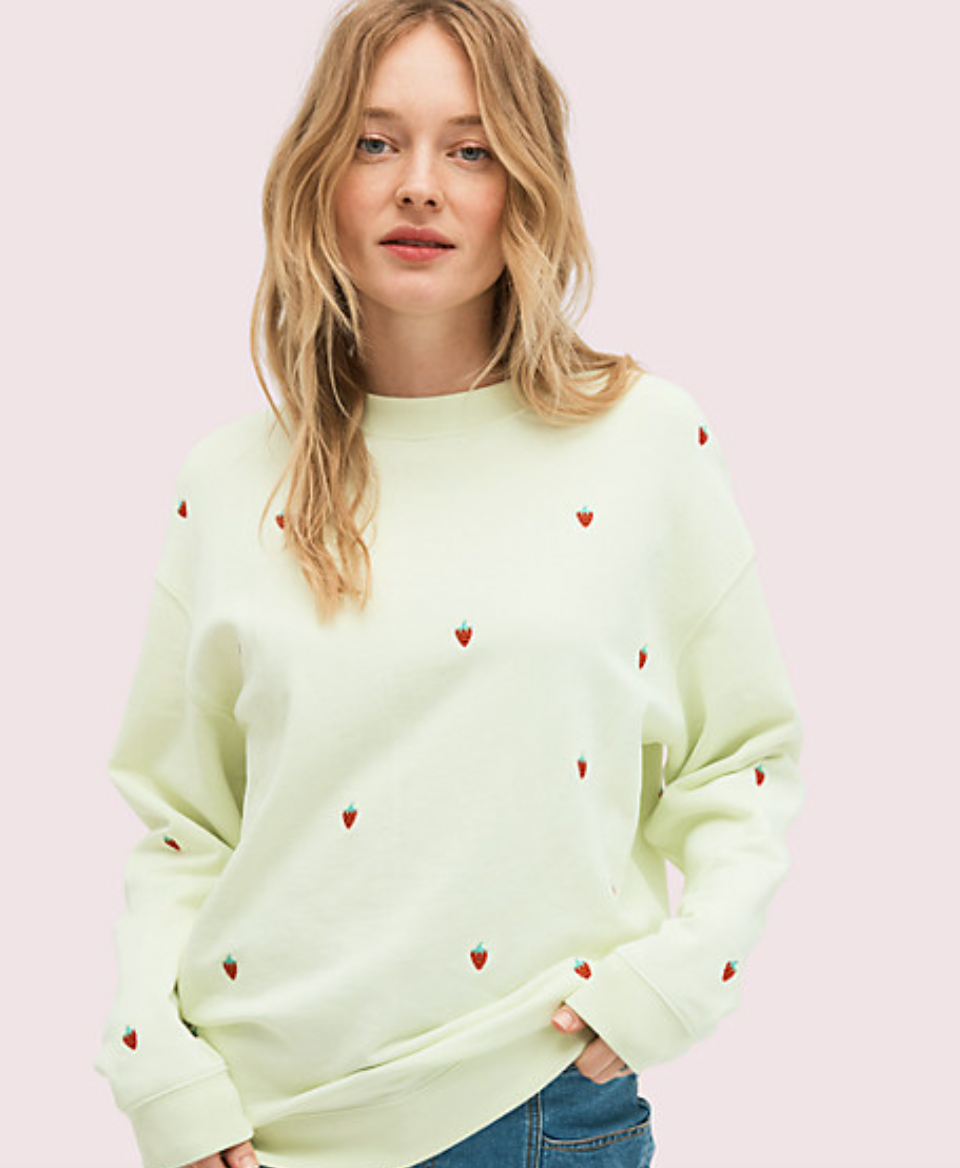 Embroidered Berry Sweatshirt