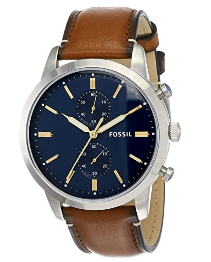 Fossil Men's Townsman Stainless Steel and Leather Casual Quartz Chronograph Watch