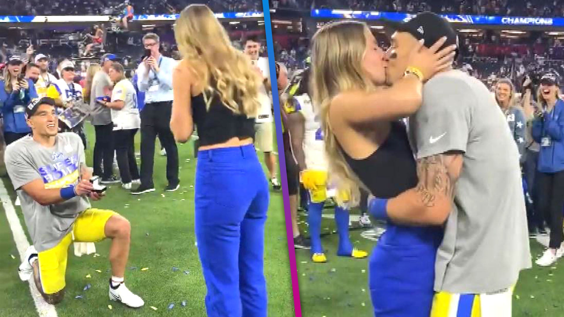 Rams Super Bowl Champ Taylor Rapp Proposes on SoFi Field, Van Jefferson  Welcomes Baby