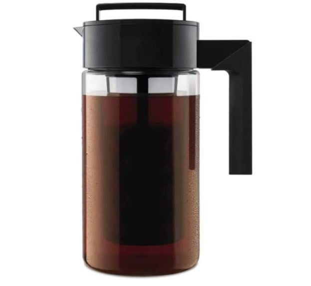 Iced Coffee Maker with Lid Strong Sealing Food Grade Clear Effective  Filtration Fine Mesh Glass Cold Brew Pot for Home 