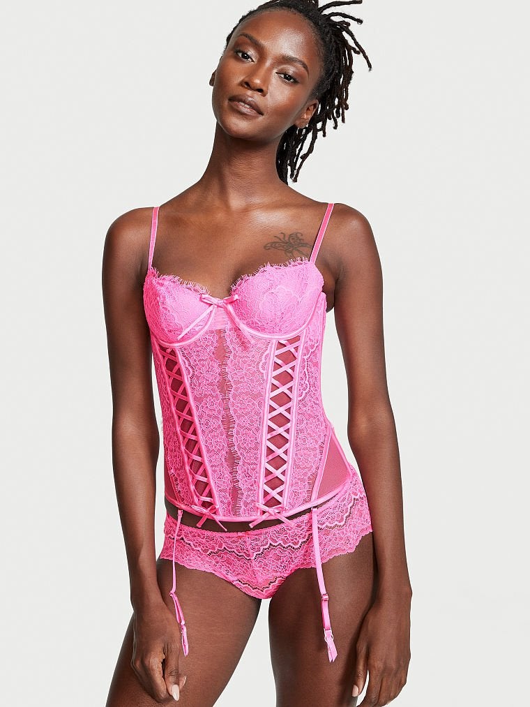 Buy Unlined Lace-Up Corset Top Online