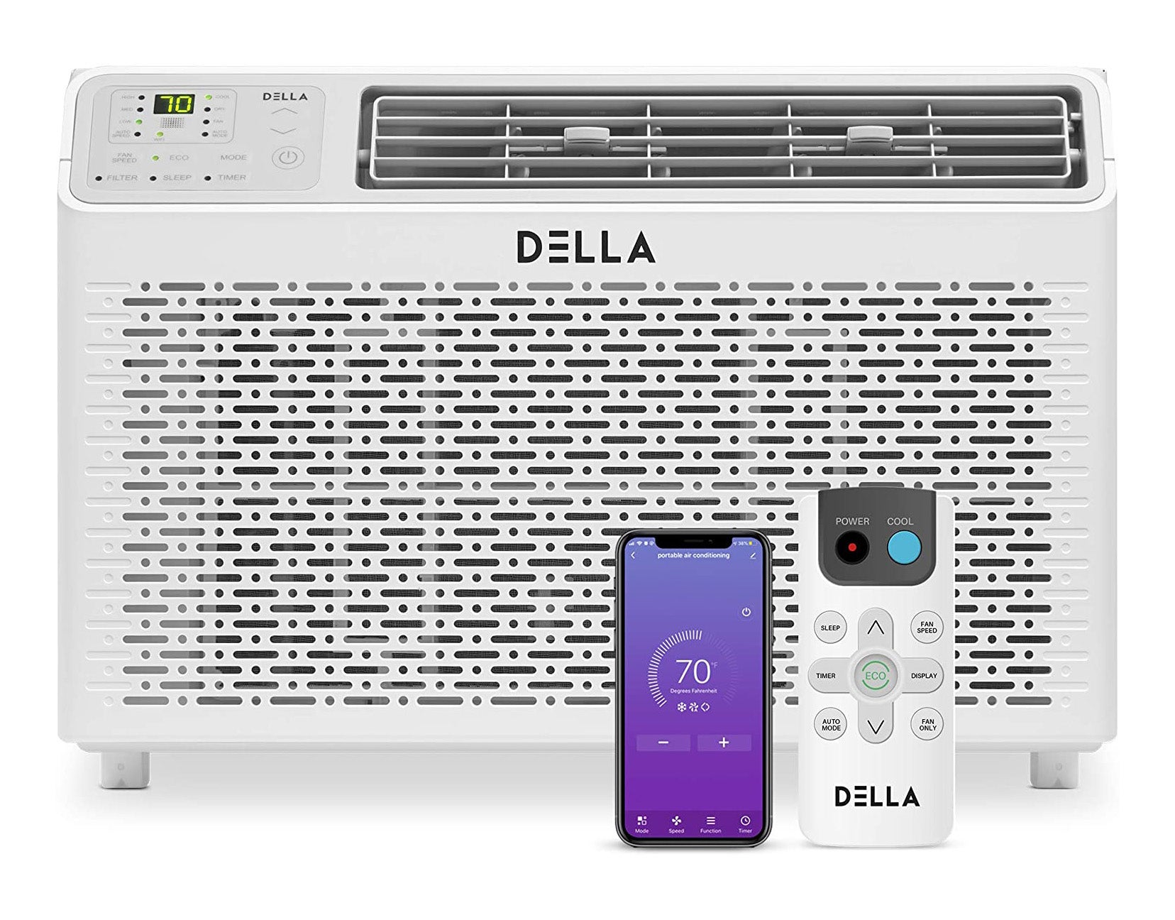 Della 8,000 Energy Saving Window Air Conditioner with Remote Control